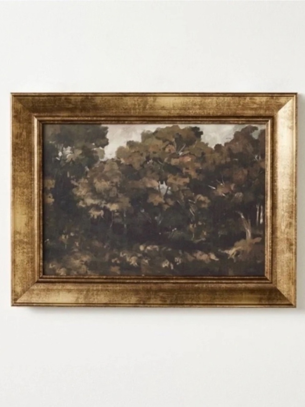 Threshold Studio McGee 16"x12" Moody Trees Framed Wall Canvas Board